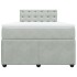 Cama box spring con colchón terciopelo gris claro 120x200