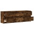 Mueble de TV LED madera ingeniería roble ahumado 140x34x50