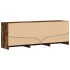 Mueble de TV LED madera ingeniería roble ahumado 140x34x50