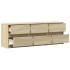 Mueble de TV LED madera de ingeniería roble Sonoma 140x34x50
