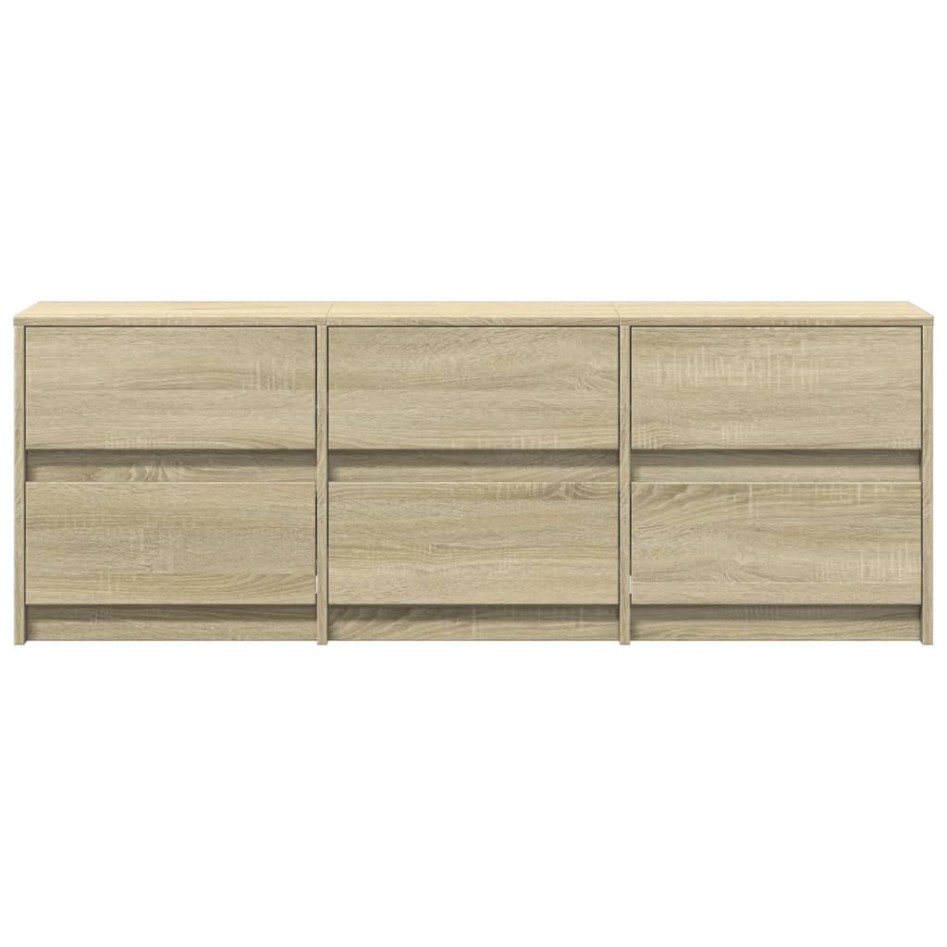 Mueble de TV LED madera de ingeniería roble Sonoma 140x34x50