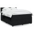 Cama box spring con colchón terciopelo negro 140x190