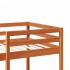 Cama alta escritorio y estantes madera maciza marrón 90x200