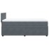 Cama box spring con colchón terciopelo gris oscuro 90x200