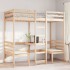 Cama alta con escritorio y asientos madera maciza 75x190