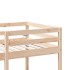Cama alta con escritorio y asientos madera maciza 75x190