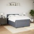 Cama box spring con colchón terciopelo gris oscuro 140x190
