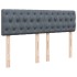 Cama box spring con colchón terciopelo gris oscuro 140x190