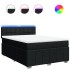 Cama box spring con colchón tela negro 160x200