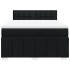 Cama box spring con colchón tela negro 160x200