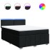 Cama box spring con colchón tela negro 160x200