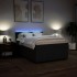 Cama box spring con colchón tela negro 160x200