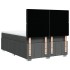 Cama box spring con colchón tela gris oscuro 140x190