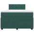 Cama box spring con colchón terciopelo verde oscuro 120x190