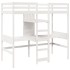 Cama alta sin colchón madera maciza de pino blanco 90x190