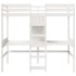 Cama alta sin colchón madera maciza de pino blanco 90x190