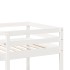 Cama alta sin colchón madera maciza de pino blanco 90x190