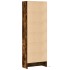Aparador con LED madera ingeniería roble ahumado 69x32,5x200