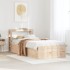 Estructura de cama con cabecero madera maciza pino 75x190