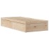Estructura de cama con cabecero madera maciza pino 75x190