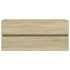 Set de muebles de baño 2 pzas cerámica y madera de