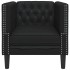 Sillón Chesterfield de cuero artificial