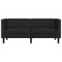 Sofá Chesterfield de 2 plazas cuero artificial