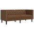 Sofá Chesterfield de 2 plazas piel de ante sintético