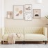 Sofá Chesterfield de 3 plazas cuero artificial blanco