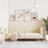 Sofá Chesterfield de 3 plazas cuero artificial blanco
