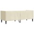 Sofá Chesterfield de 3 plazas cuero artificial blanco