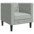 Sillón Chesterfield de terciopelo gris