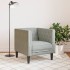 Sillón Chesterfield de terciopelo gris