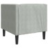 Sillón Chesterfield de terciopelo gris