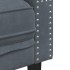 Sofá Chesterfield 2 plazas con cojines terciopelo gris