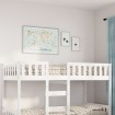 Cama para niños sin colchón madera maciza pino blanca 90x190 cm