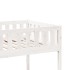 Cama para niños sin colchón madera maciza pino blanca 90x190