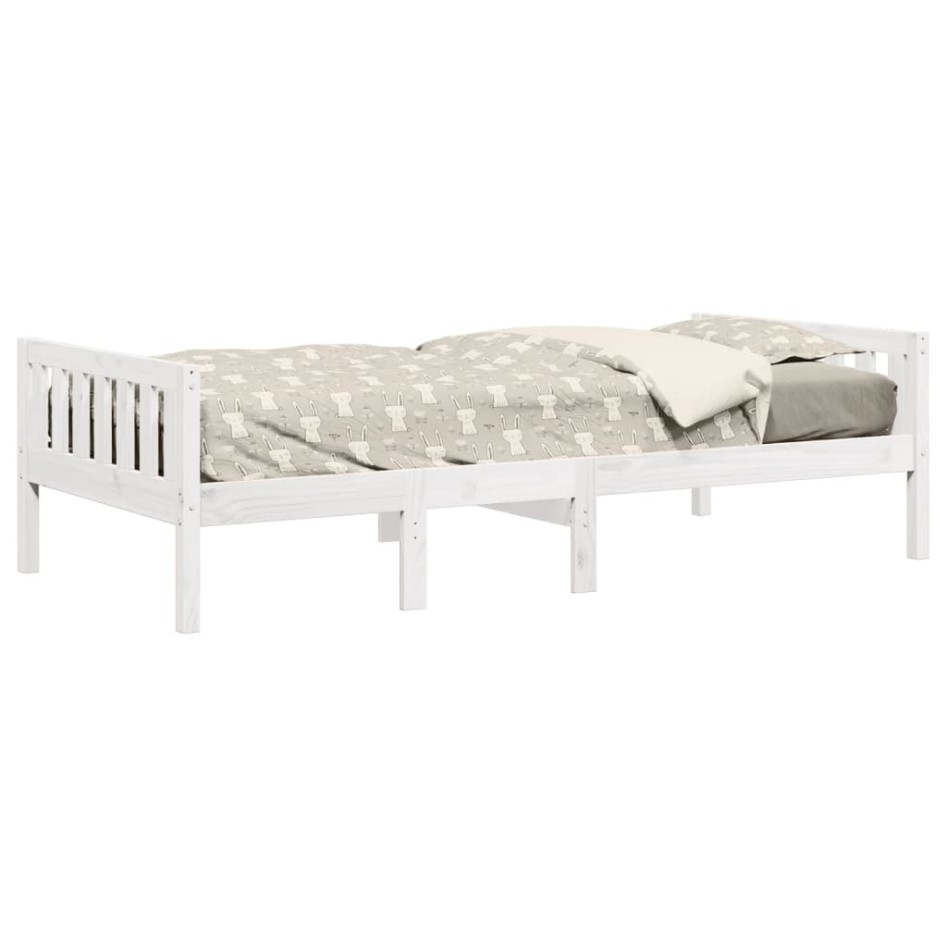Cama para niños sin colchón madera maciza pino blanca 80x200
