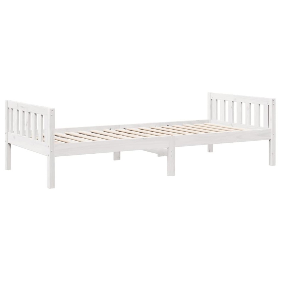 Cama para niños sin colchón madera maciza pino blanca 80x200