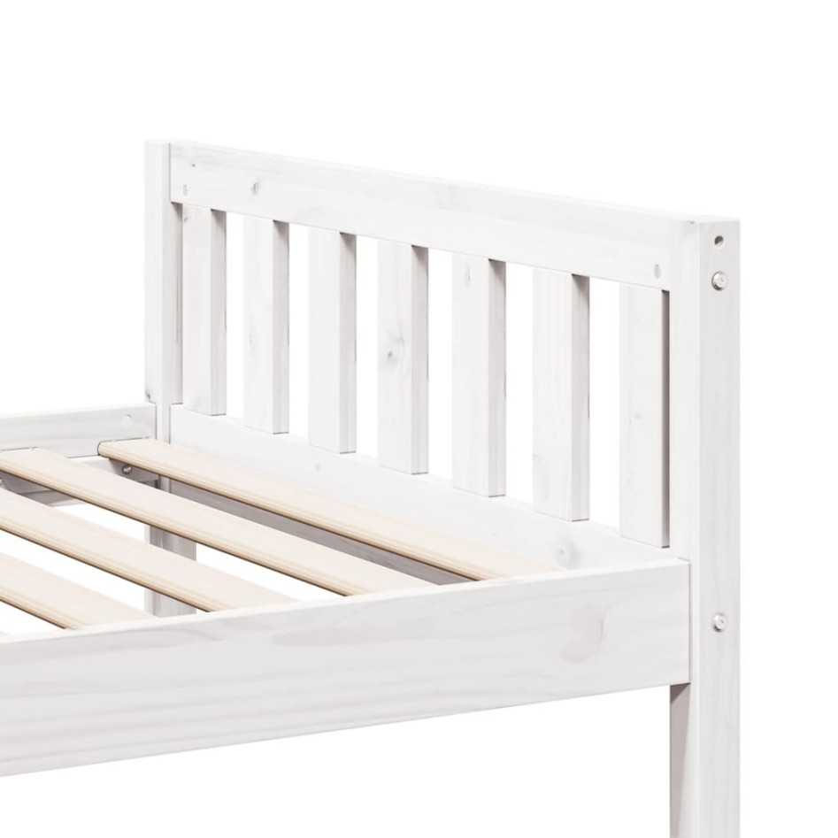 Cama para niños sin colchón madera maciza pino blanca 80x200
