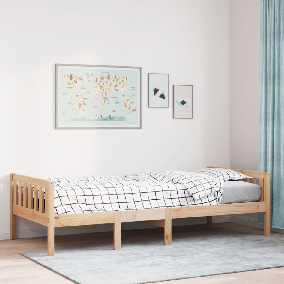 Cama para niños sin colchón madera maciza de pino 90x200