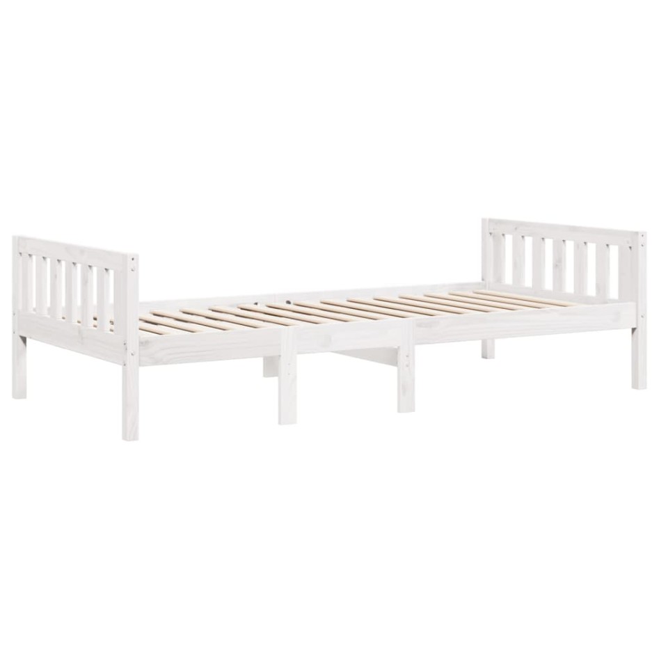 Cama para niños sin colchón madera maciza pino blanca 90x190
