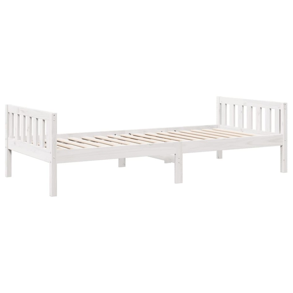 Cama para niños sin colchón madera maciza pino blanca 90x190