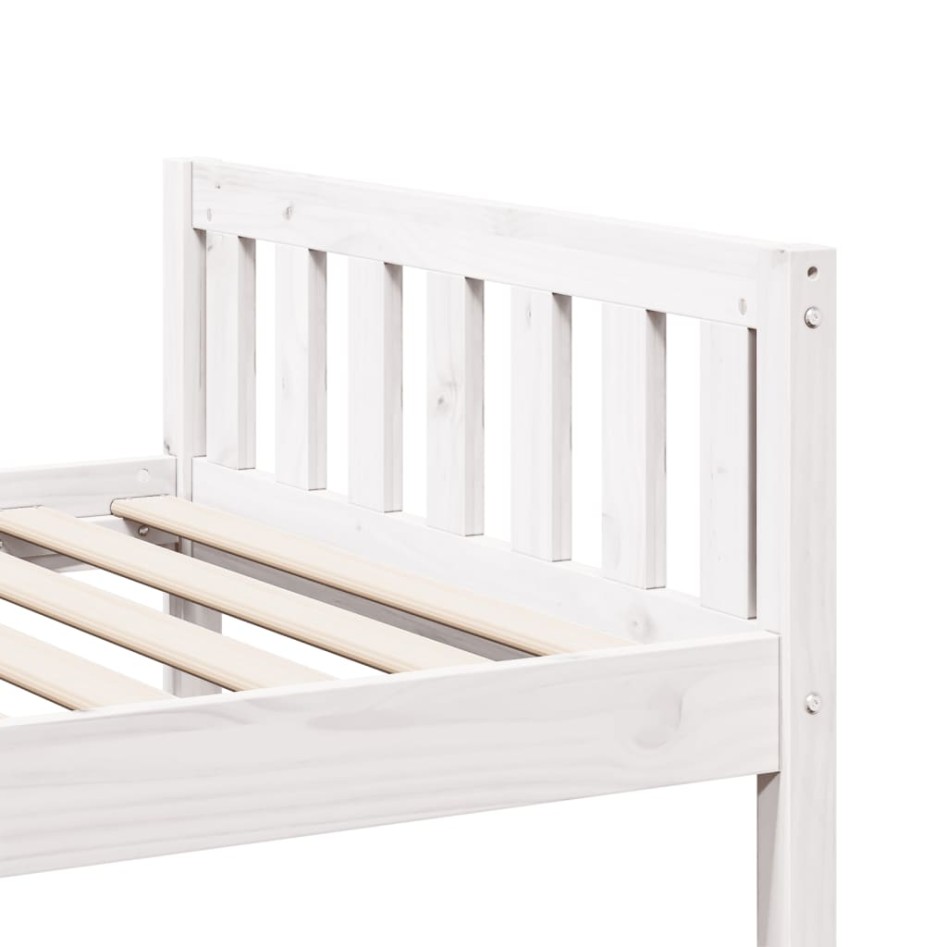 Cama para niños sin colchón madera maciza pino blanca 90x190