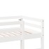 Cama alta sin colchón madera maciza de pino blanco 80x200