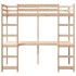 Cama alta sin colchón madera maciza de pino 75x190