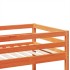 Litera de madera maciza de pino marrón cera 80x200
