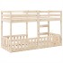 Litera de madera maciza de pino 75x190