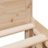 Cama sin colchón y cabecero madera maciza pino 75x190