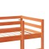 Cama alta sin colchón madera maciza pino marrón cera 75x190